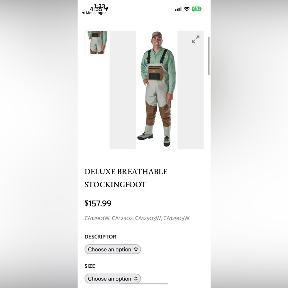 Men’s Stocking foot fishing waders